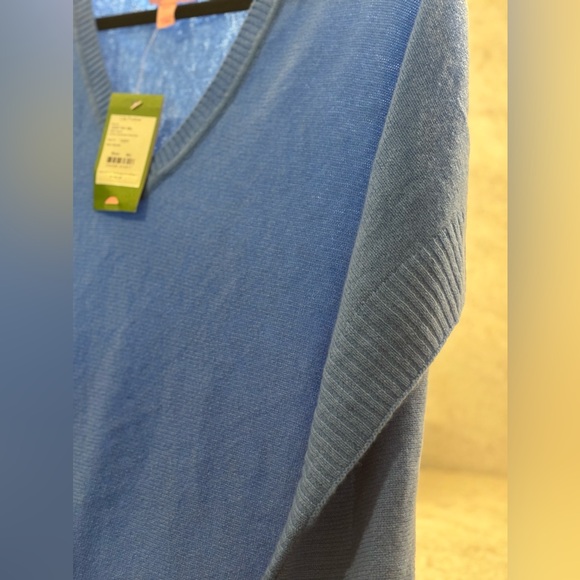 Lilly Pulitzer 100% Cashmere Pullover Poncho Sweater, Size M/L, NWT - Picture 5 of 9